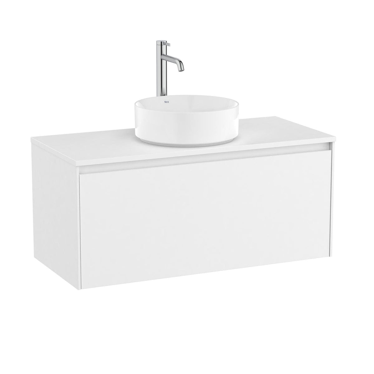 Roca Wall Mounted Vanity Unit Roca Ona 1000mm Wall Mounted One Drawer Vanity Unit with Countertop