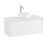 Roca Wall Mounted Vanity Unit Roca Ona 1000mm Wall Mounted One Drawer Vanity Unit with Countertop