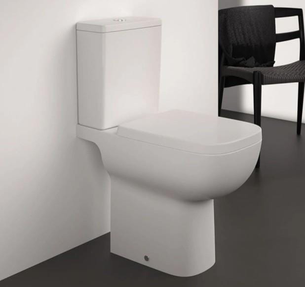 Ideal Standard Close Coupled Toilet Ideal Standard i.life A Open Back Comfort Height Close Coupled Rimless Toilet with Soft Close Seat