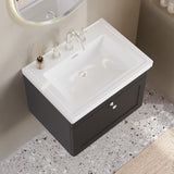 Aquarius Wall Mounted Vanity Unit Aquarius Leighton 600mm Wall Mounted One Drawer Vanity Unit with Basin