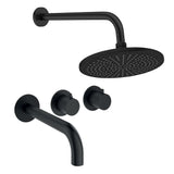 UK Bathroom Store Concealed Shower Set Crosswater Module Shower Set 3 with Fixed Overhead Shower and Bath Spout