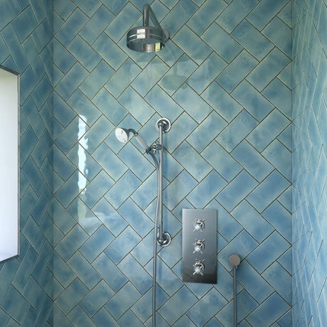 Heritage Concealed Shower Set Chrome Heritage Dawlish Concealed Shower Valve with Premium Fixed Head and Flexible Kit