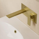 Crosswater Wall Mounted Basin Tap Brushed Brass Crosswater Limit 2 Hole Wall Mounted Basin Mixer Tap
