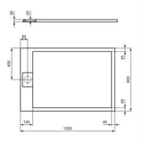Ideal Standard Rectangle Shower Tray Ideal Standard Ultra Flat S i.life Shower Tray in Jet Black