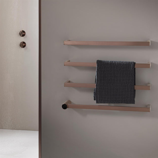JTP Designer Towel Radiators Brushed Bronze JTP ZYON Designer Towel Radiator - 630 x 486mm - Electric Only
