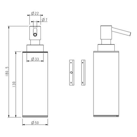 Crosswater Soap Dispenser Crosswater Mio Wall Mounted Soap Dispenser
