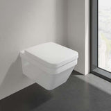 Villeroy & Boch Wall Hung Toilet Villeroy & Boch Architectura Square Wall Hung Rimless DirectFlush Toilet with Soft Close Seat