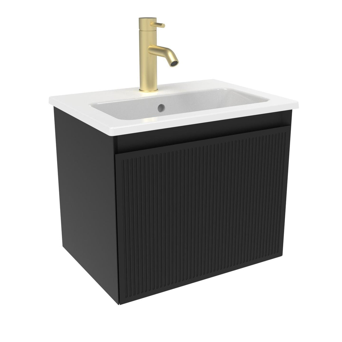 Saneux Wall Mounted Vanity Unit Saneux Monument 500mm Wall Mounted One Drawer Vanity Unit with Basin or Worktop