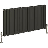 Aquarius Bathrooms Panel Radiator 600 x1190mm / Anthracite Aquarius Flat Double Horizontal Panel Radiator