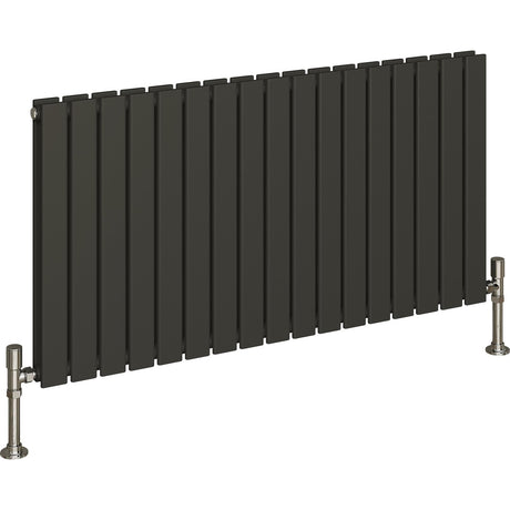 Aquarius Bathrooms Panel Radiator 600 x1190mm / Anthracite Aquarius Flat Double Horizontal Panel Radiator