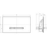 Villeroy and Boch Flush Plate Villeroy & Boch ViConnect 300G Glass Flush Plate