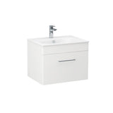 Imex Wall Mounted Vanity Unit Imex Croma Wall Mounted Single Drawer 600mm Vanity Unit with 1 Tap Hole Basin