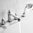 Flova Bath Mixer Diamond Chrome Flova Liberty 4 Hole Bath and Shower Mixer Tap with Shower Set