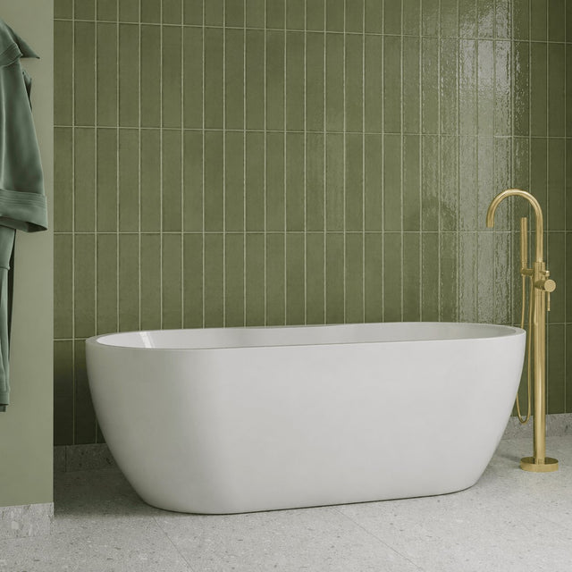 Aquarius Modern Freestanding Bath White Aquarius Luxor Freestanding Soaking Bath Tub - 1650 x 745mm - Gloss White