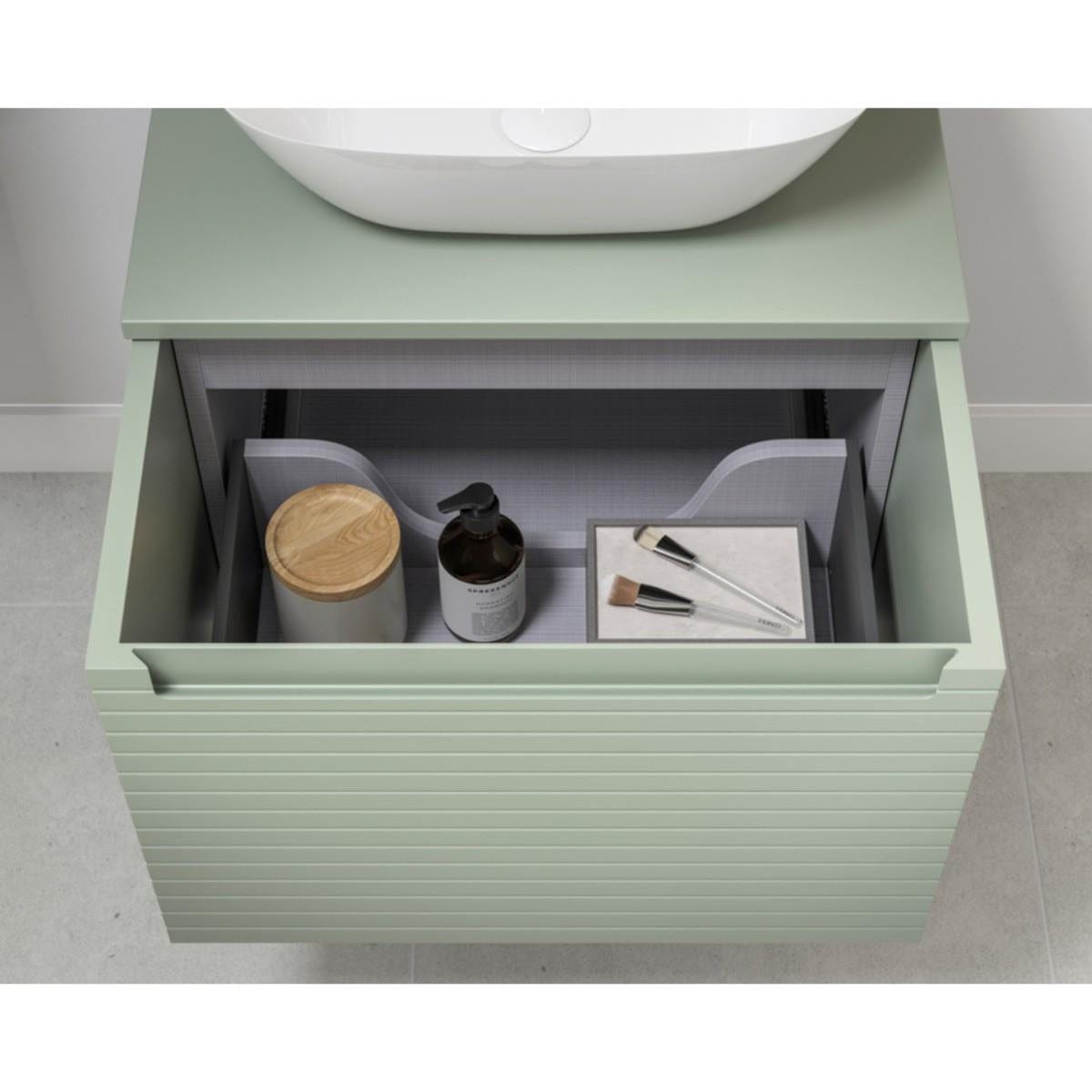 Aquarius Bathrooms Wall Mounted Vanity Unit Aquarius Contour 815mm Wall Mounted One Drawer Vanity Unit with Basin