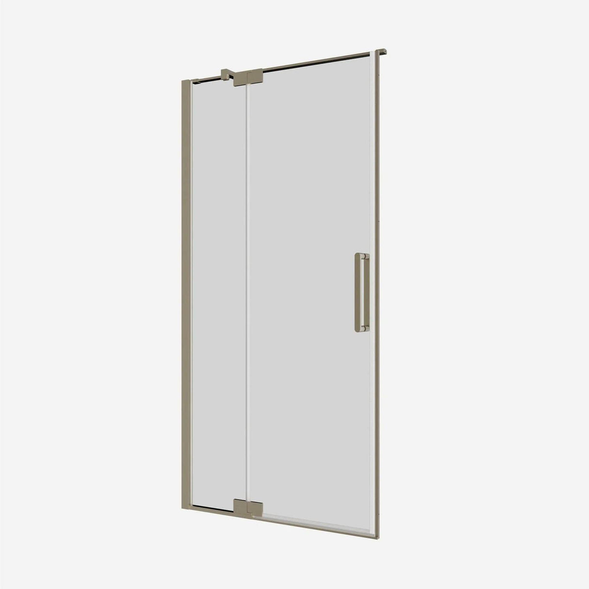 Crosswater Pivot Shower Door Crosswater Optix 10 Pivot Door with Inline 1000mm in Brushed Brass