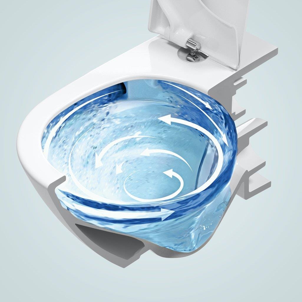 Villeroy & Boch Back to Wall Toilet Villeroy & Boch Architectura Back to Wall Rimless Toilet with TwistFlush and Soft Close Seat