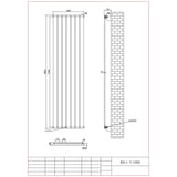Aquarius Bathrooms Panel Radiator Aquarius Flat Single Vertical Radiator