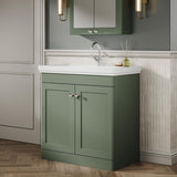 Aquarius Bathrooms Floor Standing Vanity Unit Aquarius Leighton 800mm Floor Standing Two Door Vanity Unit with Basin