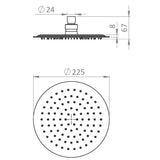 Crosswater Fixed Shower Head Crosswater Dial 225mm Round Fixed Shower Head in Chrome
