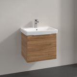 Villeroy & Boch Wall Mounted Vanity Unit Oak Kansas Villeroy & Boch Architectura Wall Hung Vanity Unit 550mm One Drawer with Basin