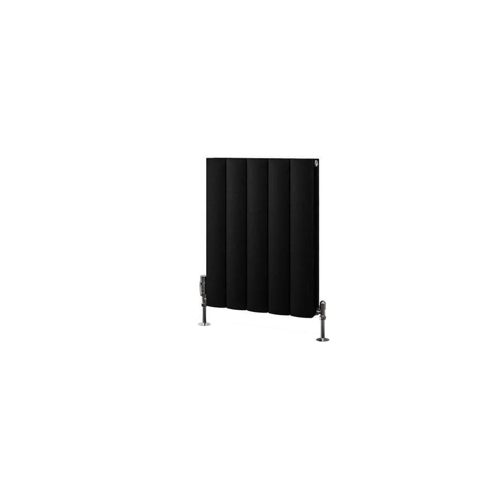 Eastbrook Panel Radiator Eastbrook Guardia Straight Horizontal Aluminium in Matt Black