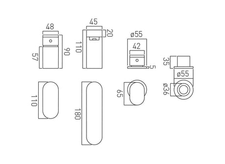 VADO Bath Shower Mixer Vado Life 4-Hole Bath Shower Mixer Tap - Chrome - LIF-132-C/P