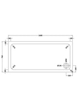 Aquarius Bathrooms Quadrant Shower Tray 1600x760mm Aquarius Urbano 45mm Rectangular Stone Resin Anti Slip Shower Tray