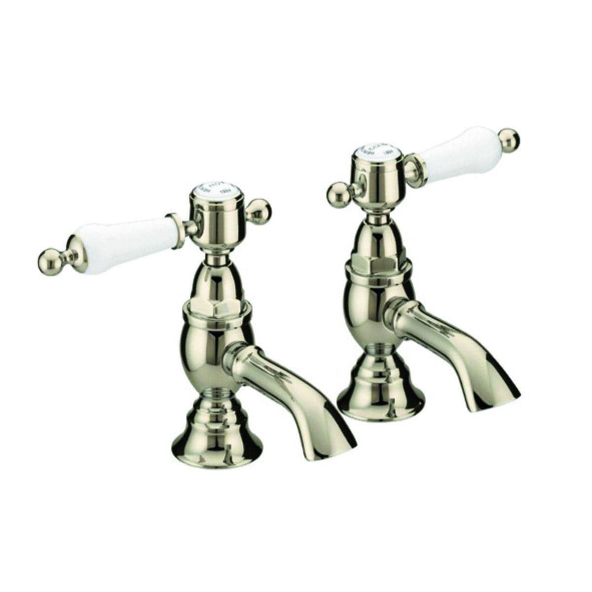 Heritage Basin Pillar Tap Heritage Glastonbury Basin Pillar Taps in Vintage Gold