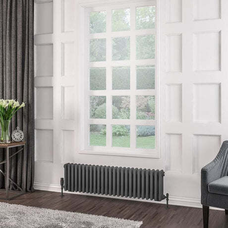 Eastbrook Rivassa Traditional 3 Column Radiator in Matt Anthracite