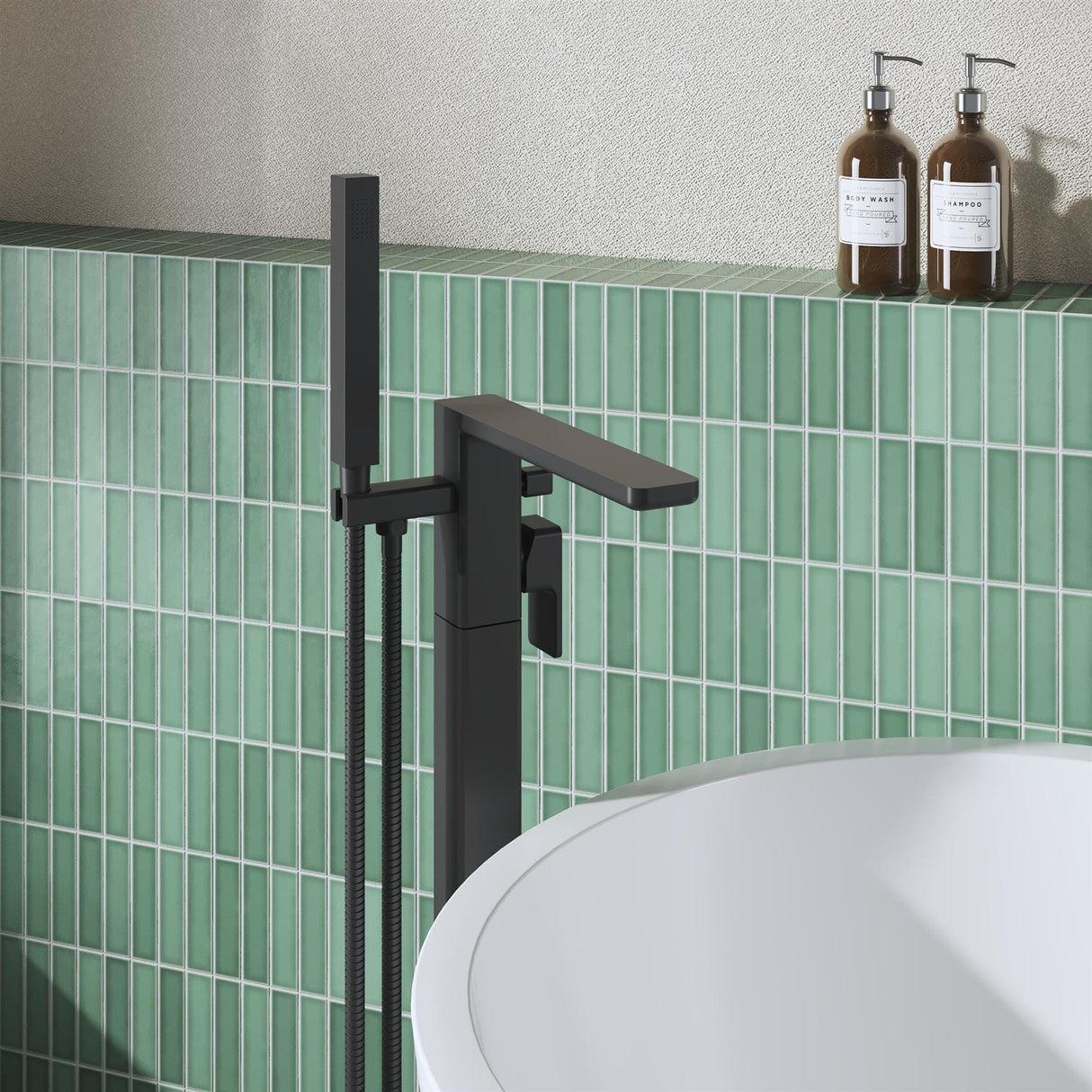 Aquarius Bathrooms Freestanding Bath Filler Aquarius Tetra Freestanding Bath Mixer Tap with Pencil Shower Handset