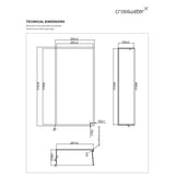Crosswater Shower Niche Crosswater Rectangular Shower Niche with LED - 610 x 305 x 120mm