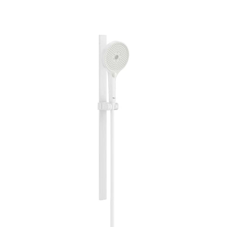 Roca Shower Riser Rail Matt White Roca Plenum 3 Function Shower Handset with Slide Rail, Bracket and Hose