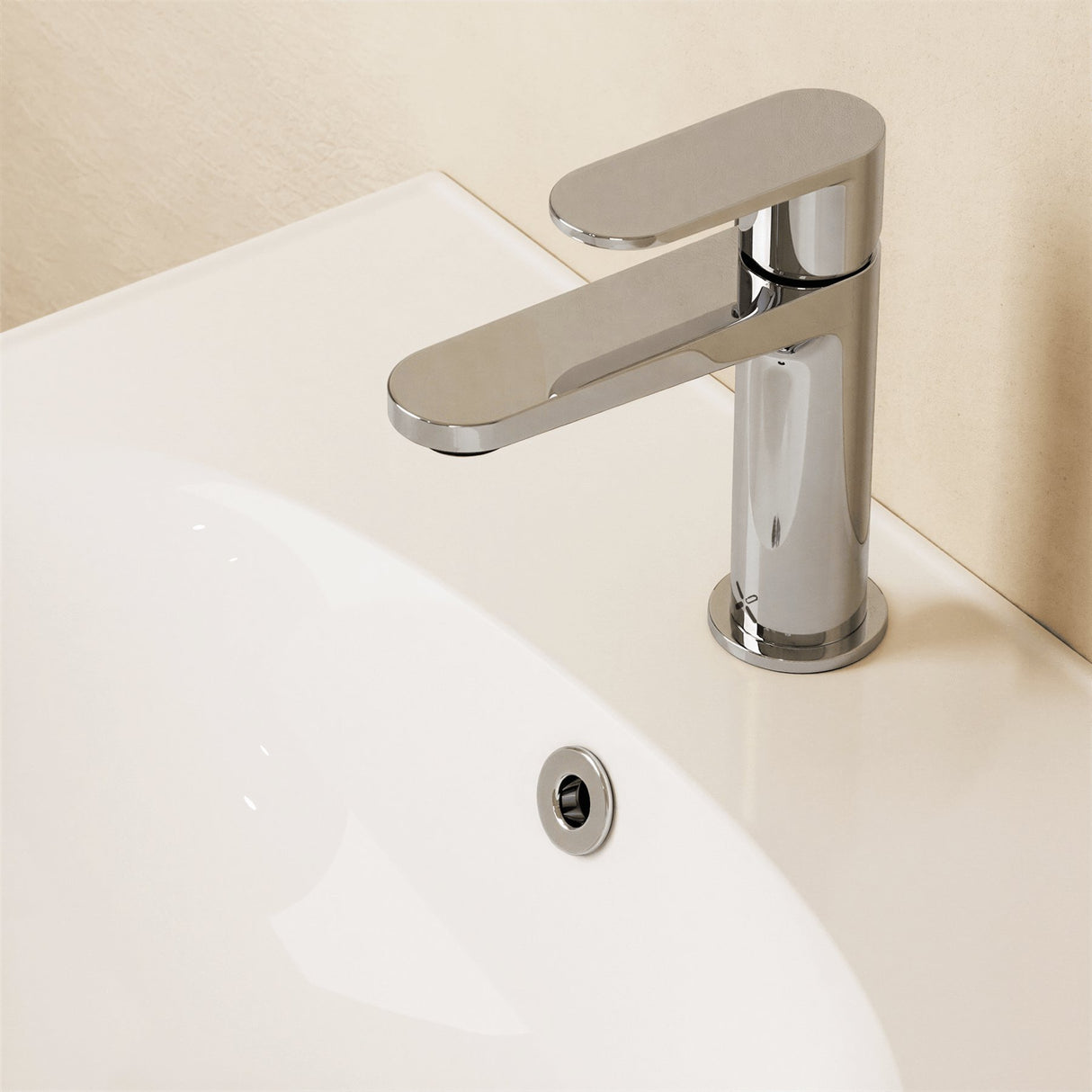 Crosswater Mono Basin Tap Chrome Crosswater Drift Mono Basin Mixer Tap with Clicker Waste