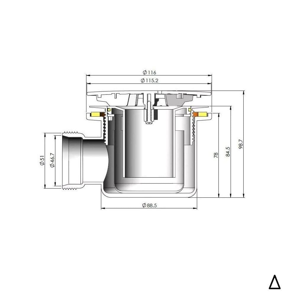 Aquarius Shower Tray Waste Aquarius Urbano 90mm Shower Waste with Cover for 45mm Trays Online