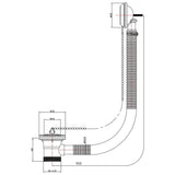 Aquarius Bathrooms Bath Waste Aquarius FT Traditional Bath Waste and Overflow with Plug and Chain