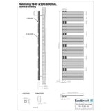 Eastbrook Helmsley Straight Vertical Designer Towel Rail in Matt Black