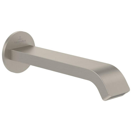 Villeroy & Boch Bath Spout Brushed Nickel Villeroy & Boch Dawn Curved Wall Mounted Bath Spout