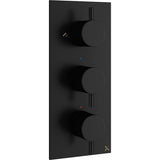 Crosswater Concealed Shower Valve Crosswater MPRO 3 Outlet, 3 Handle Portrait Concealed Thermostatic Shower Valve