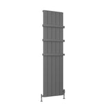 Eastbrook Panel Radiator Eastbrook Peretti Straight Vertical Aluminium Radiator in Matt Anthracite
