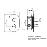 Roca Concealed Shower Set Roca Splash-T Thermostatic Concealed Shower Valve with Rainshower Head, Shower Handset and Slide Rail Set