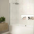 Merlyn Bath Screen Chrome Merlyn 8mm Fixed Single Square Bath Screen