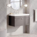 Aquarius Bathrooms Wall Mounted Vanity Unit Aquarius Leighton 800mm Wall Mounted  One Drawer Vanity Unit with Basin