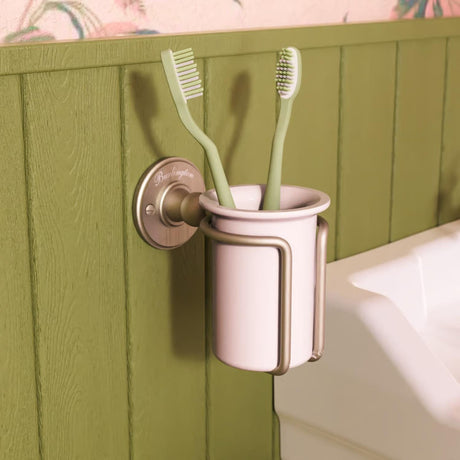 Burlington Toothbrush Holder Brushed Nickel Burlington Traditional Wall Mounted Tumbler and Holder