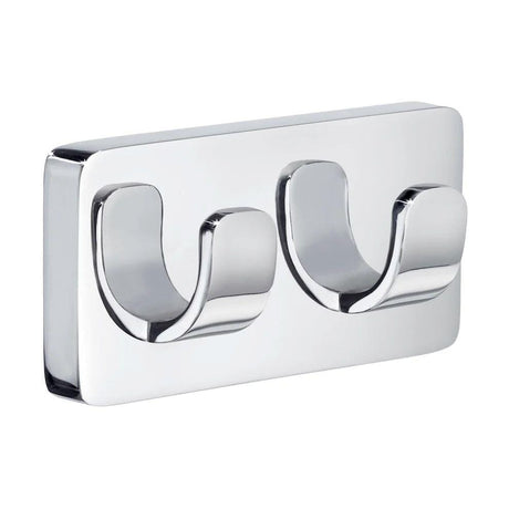 Smedbo Towel Rails and Rings Smedbo Ice Double Towel Hook in Chrome
