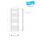 Eastbrook Designer Towel Rail Eastbrook Staverton Tube on Tube Straight Vertical Heated Towel Rail in Chrome