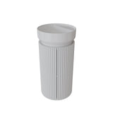 Saneux Oxford 400mm Floor Standing Round Fluted Vanity Unit with Basin