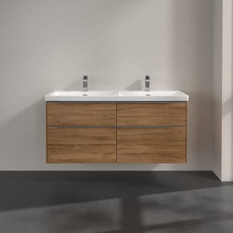 Villeroy & Boch Wall Mounted Vanity Unit Villeroy & Boch Subway 3.0 Wall Hung 1200mm Four Drawer Double Vanity Unit with Basin
