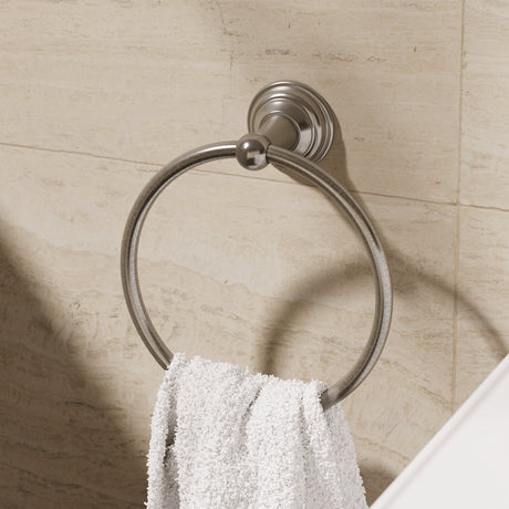 Crosswater Towel Rails and Rings Brushed Nickel Crosswater Belgravia Towel Ring