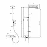 Aquarius Bathrooms Exposed Shower Set Aquarius RainLux Cool Touch Adjustable Square Exposed Shower Valve and Kit